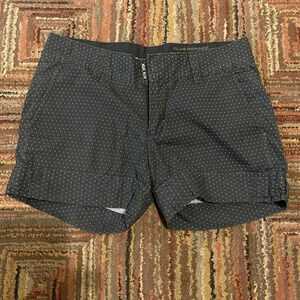 Club Monaco Shorts Womens  Polka Dot Cotton Flat Front Size 2